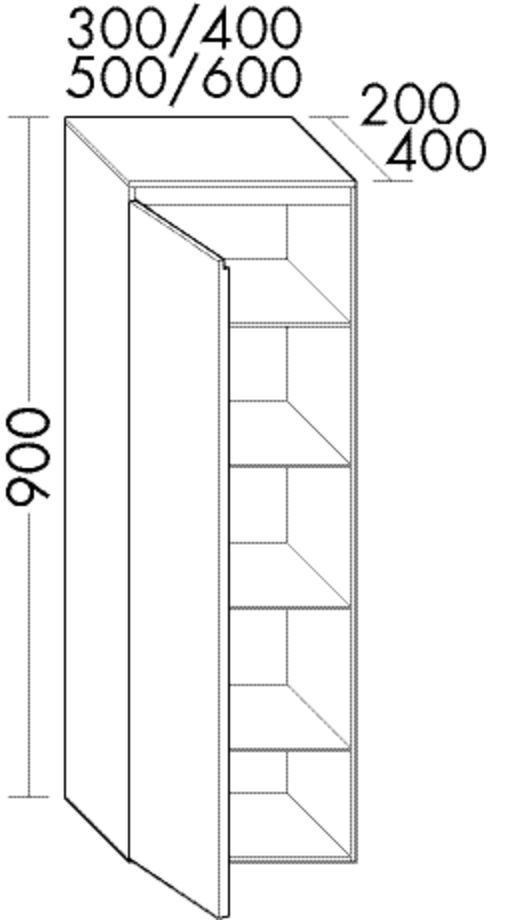 Burgbad Halbhochschrank rc40 Eiche Authentic/Anthrazit Matt, UHEV030RF4608A0146 UHEV030RF4608A0146 Image