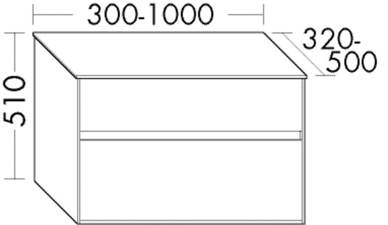 Burgbad Unterschrank rc40 Weiß Hochglanz/Anthrazit Hochglanz, USHP080F4514A0049 USHP080F4514A0049 Image
