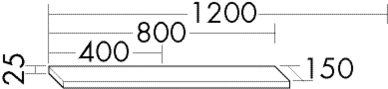 Burgbad Wandablage Cube PG2 25x1200x150 Sand Matt, WAAI120F3791 WAAI120F3791 Image