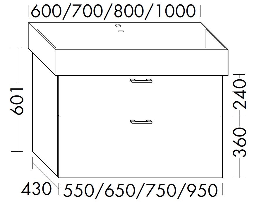 Burgbad Waschtischunterschrank Sys30 PG4 Sana 601x750x430 Schilf Hochglanz, WXXZ075F3362 WXXZ075F3362 Image