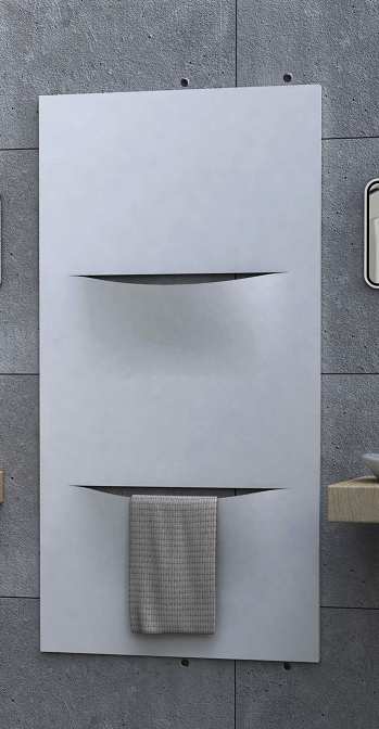 Caleido cut vertikal einlagig Badheizkörper B: 620 mm x H: 1220 mm FCUT12620SV-9001 Image