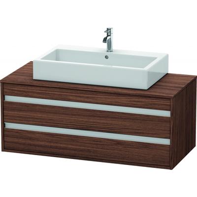 Duravit Ketho Konsolenwaschtischunterbau wandhängend Nussbaum dunkel Matt 1200x550x496 mm - KT665602 KT665602121