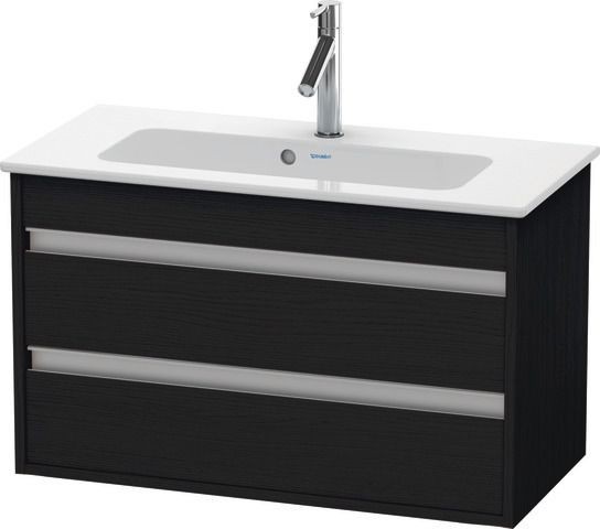 Duravit Ketho Waschtischunterbau wandhängend Eiche Schwarz Matt 800x385x480 mm - KT645301616 KT645301616 Image