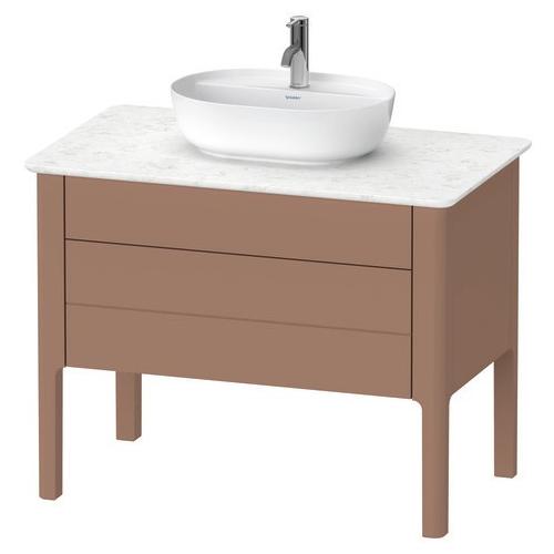 Duravit Luv Konsolenwaschtischunterbau bodenstehend Mandel Seidenmatt 938x570x743 mm - LU956905454 LU956905454