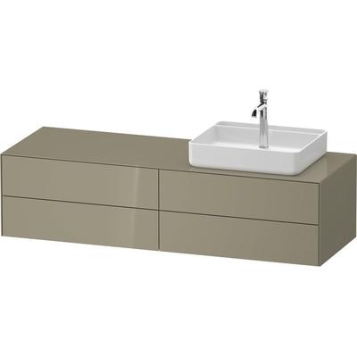 Duravit White Tulip Konsolenwaschtischunterbau wandhängend Stein Grau Hochglanz 1300x550x408 mm - WT WT4867RH2H20010