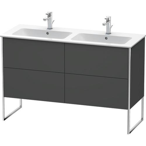 Duravit XSquare Waschtischunterbau bodenstehend Graphit Matt 1280x478x832 mm - XS4449049490D00 XS4449049490D00