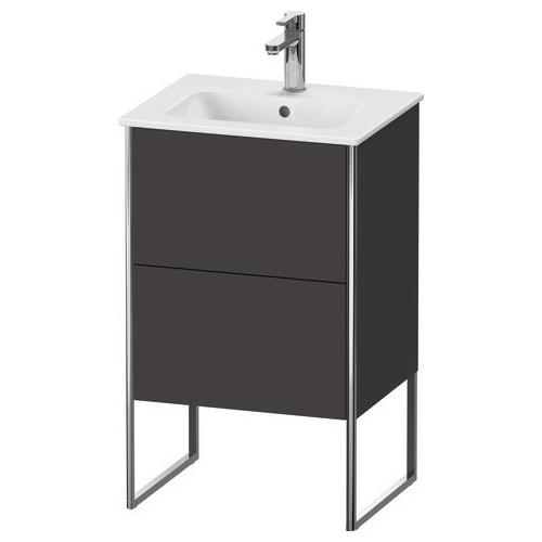 Duravit XSquare Waschtischunterbau bodenstehend Graphit Supermatt 510x418x832 mm - XS445708080 XS445708080