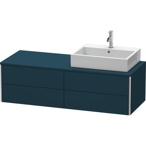 Duravit XSquare Konsolenwaschtischunterbau wandhängend Nachtblau Seidenmatt 1400x548x400 mm - XS4913 XS4913R9898