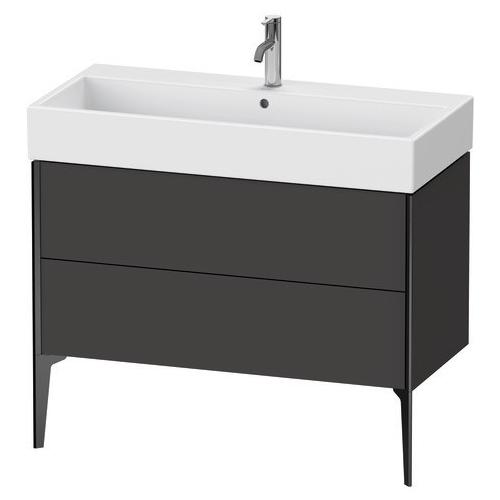 Duravit XViu Waschtischunterbau bodenstehend Graphit Supermatt 984x454x493 mm - XV45370B2800A00 XV45370B2800A00