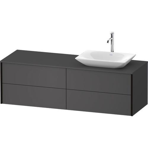 Duravit XViu Konsolenwaschtischunterbau wandhängend Graphit Matt 1600x550x509 mm - XV4775RB2490000 XV4775RB2490000