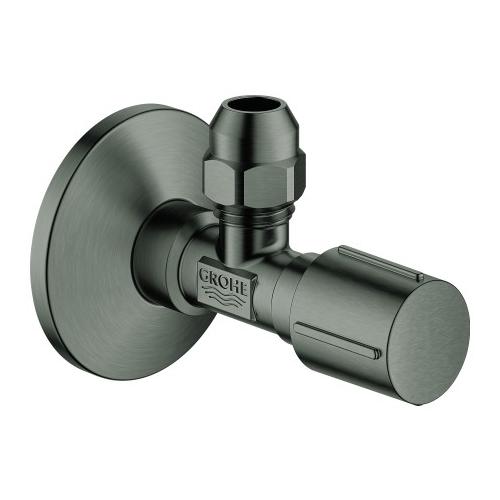 GROHE Eckventil 22037 1/2x3/8'' Rosette Metallgriff hard graphite gebürstet, 22037AL0 22037AL0