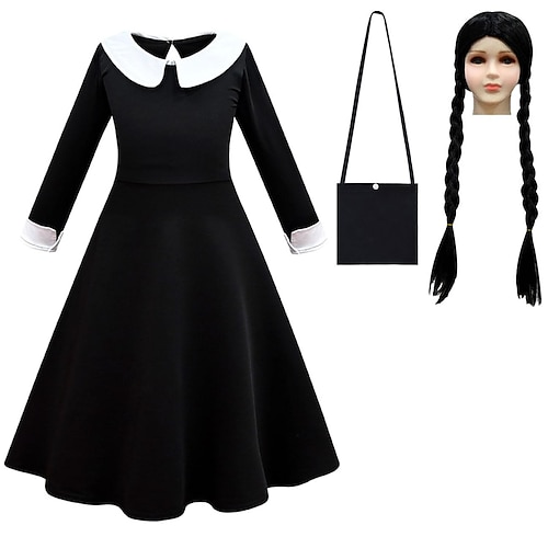 Gothic-Horror Dunkle Wissenschaft Kleid Cosplay Perücken Tasche Schick Modern for Mädchen Kinder Teenager Image