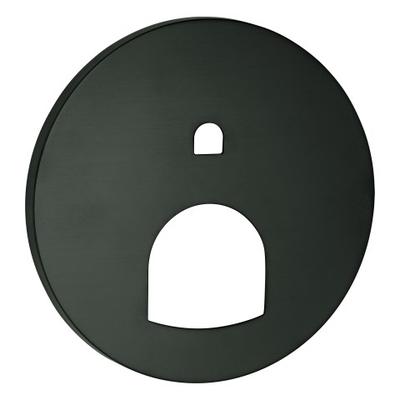 Grohe Rosette 49118 rund für EHM-FMS mit 2-Wege Umstellung hard graphite gebürstet, 49118AL0 49118AL0 Image