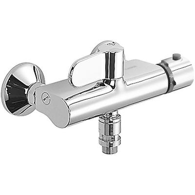 Hansa Brause-Thermostat-Batterie für Wandaufbau Hansatempra Rohrunterbrecher A2 0824 chrom 8240282