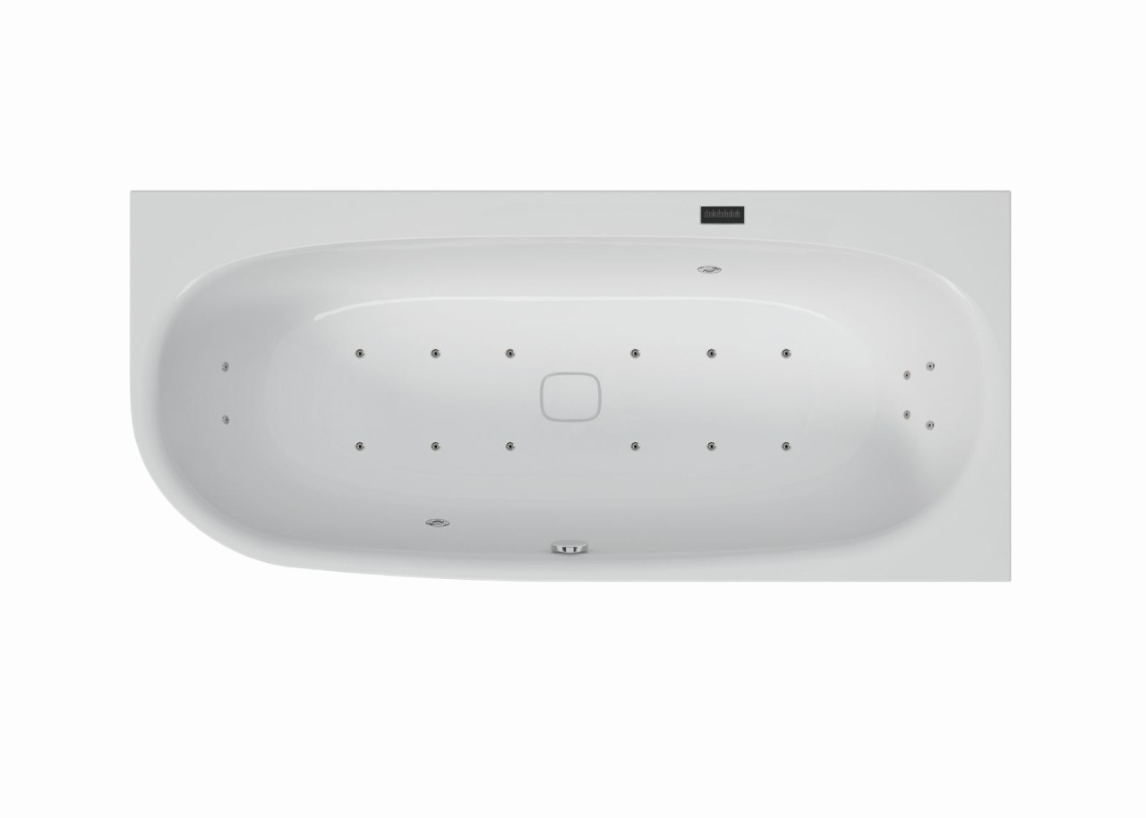 Hoesch Whirlpool iSensi Eck 1900x900 Monolith re. iSensi System re., BiColor Weiß-Grau, 3826i.112305 3826i.112305001 Image