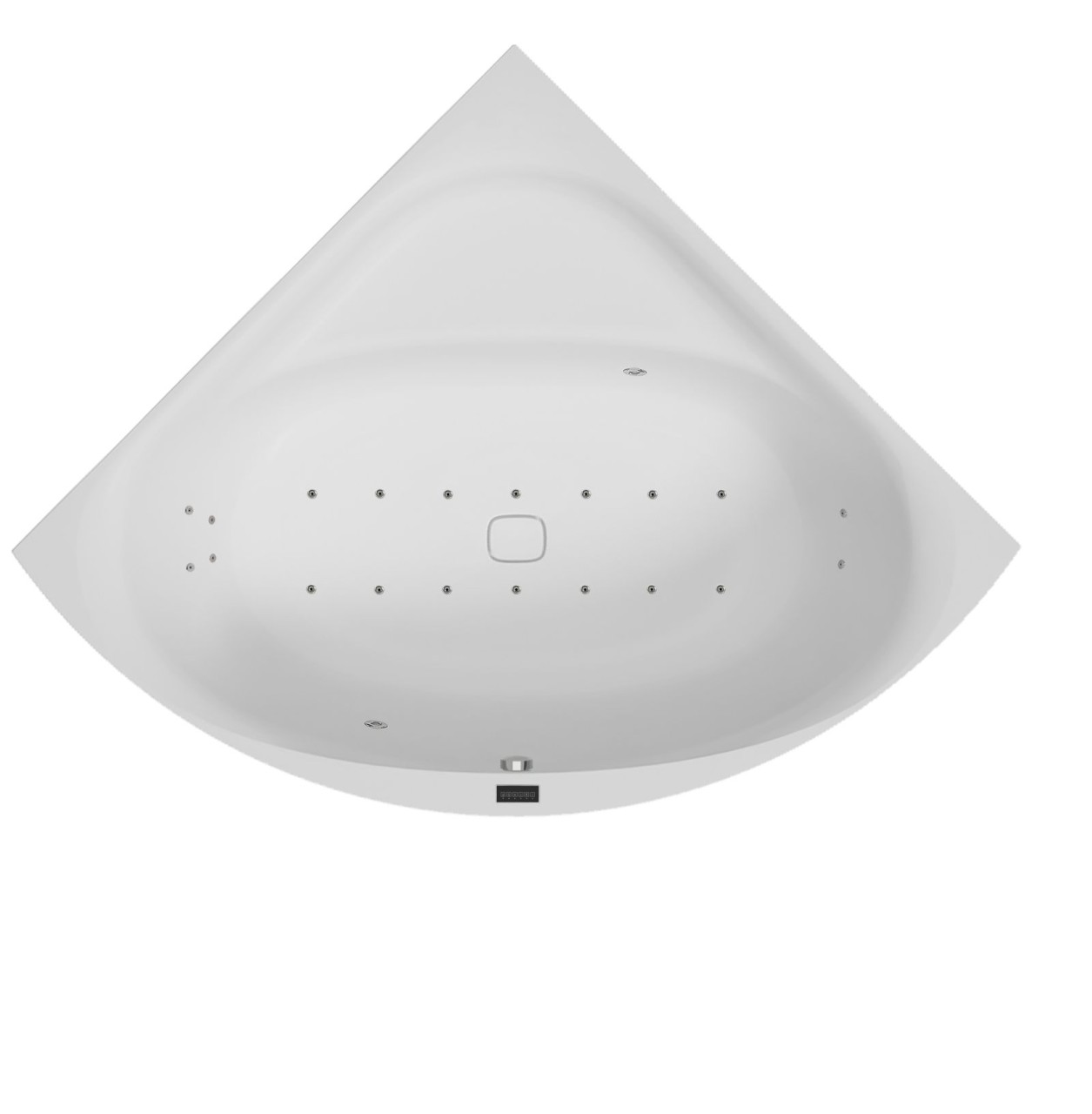 Hoesch Whirlpool iSensi Eck 1500x1500 Monolith, iSensi System, Motor re./li., 3827i.010305004 3827i.010305004 Image