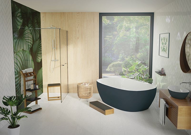 Hoesch Badewanne iSensi Oval 1900x1200 Monolith Befüllung Chrom, BiColor Weiß-Grau, 3853.112 3853.112 Image