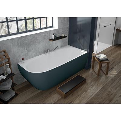 Hoesch Badewanne iSensi Eck 1900x900 Monolith re. Überlauf, BiColor Weiß-Grau, 3946.112 3946.112 Image