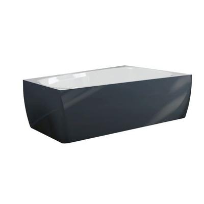Hoesch Badewanne iSensi Trap 1500x1000 Monolith re. Befüllung Chrom, BiColor Weiß-Grau, 3952.112 3952.112 Image