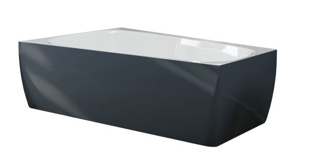 Hoesch Badewanne iSensi Trap 1800x1200 Monolith li. Befüllung Chrom, BiColor Weiß-Grau, 3964.112 3964.112 Image