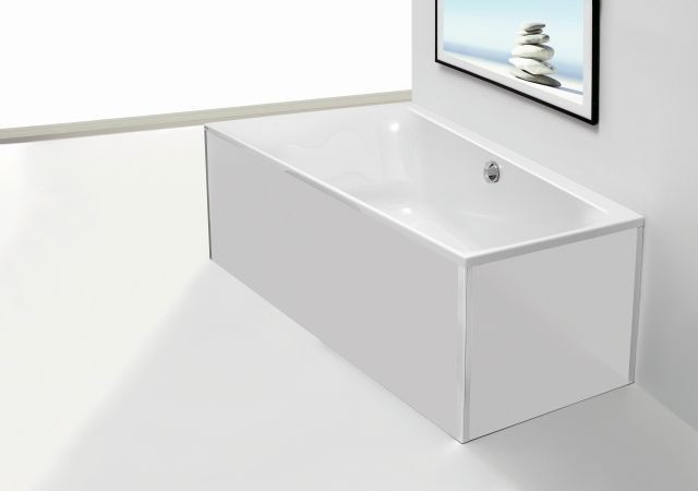 Hoesch Glasverkleidung Weiss Vorwand Badewanne Trapez 1800x1200 rechts 47983.550 47983.550 Image