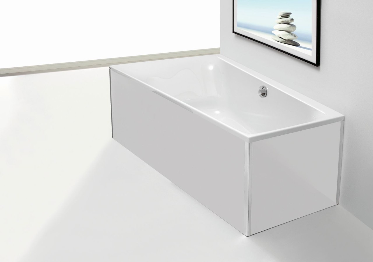 Hoesch Glasverkleidung Weiß Vorwand WW iSensi Trapez 1800x1400 rechts, 49473.550 49473.550 Image