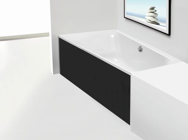 Hoesch Glasverkleidung Schwarz Nische Badewanne Rechteck 1900x1200 47191.552 Image