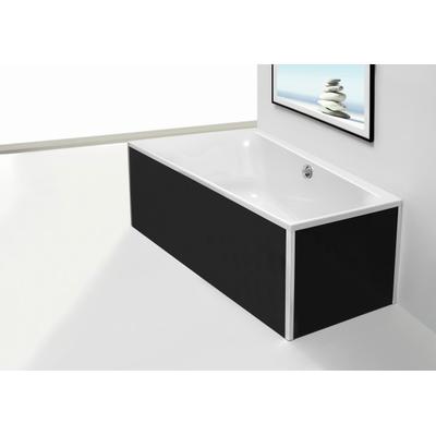 Hoesch Glasverkleidung schwarz Vorwand Badewanne Sechseck 180x80 47693.552 47693.552 Image