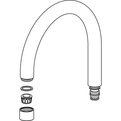 Ideal Standard Rohrauslauf-Set R200mm, Chrom B961139AA Image