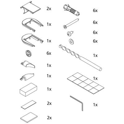 Kermi ZBAT004 Set Montagekleinteile, silber hochglanz, 2532787 2532787 Image