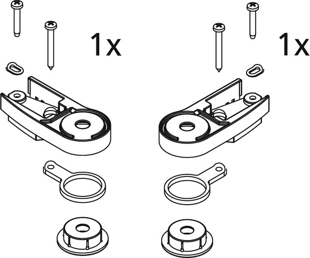 Kermi EBAT022 Set Lager oben, weiss, 2534003 2534003 Image