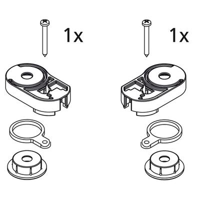 Kermi EBAT025 Set Lager oben, silber hochglanz, 2534011 2534011 Image