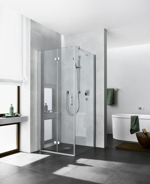 Kermi Pendel-Falttür Diga 2SL 0780x1850, silber hochglanz, ESG Opaco, DI2SL07818VUK DI2SL07818VUK Image