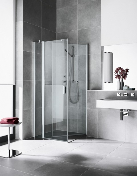 Kermi Seitenwand Diga TBL 0700x1850, silber hochglanz, ESG klar mit KermiClean, DITBL07018VPK DITBL07018VPK Image