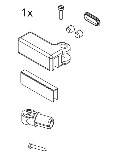 Kermi EBI2017 Set Stabilisierung Kopf li, silber, 2534181 2534181 Image