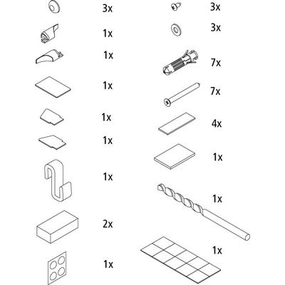 Kermi EBDI006 Set Montagekleinteile, silber hochglanz, 2534939 2534939 Image