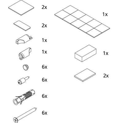 Kermi EBRA023 Set Montagekleinteile, silber mattglanz, 2535207 2535207 Image