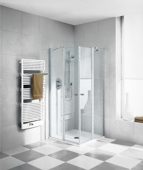 Kermi Eck-Halbteil links Ibiza 2000 EOL 0800x1850, weiss, ESG klar mit KermiClean, I2EOL I2EOL080182PK Image