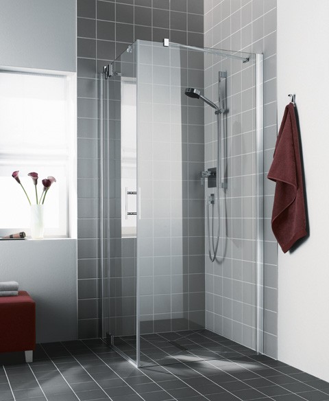 Kermi Seitenwand Filia XP TWD 0780x2000, silber hochglanz, ESG Opaco mit KermiClean FXTWD07820VYK Image