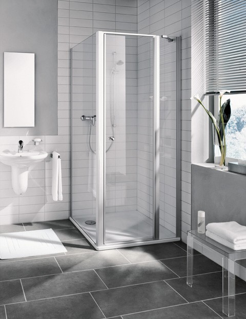 Kermi Schwingtür Ibiza 2000 STR 1200x1850, weiss, ESG klar, I2STR120182AK I2STR120182AK Image