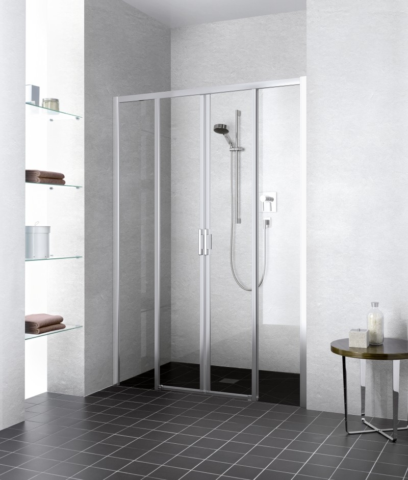 Kermi Gleittür Liga D4B 1350x2000, silber mattglanz, ESG klar, LID4B135201AK LID4B135201AK Image