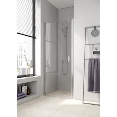 Kermi Pendeltür Liga 1WL 0930x1850, silber mattglanz ESG klar mit KermiClean LI1WL093181PK Image
