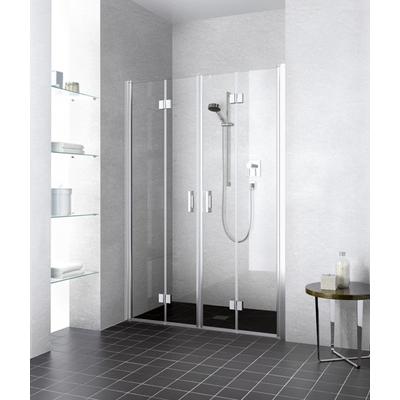 Kermi Pendel-Falttür Liga 2T4 1400x1850, silber mattglanz, ESG klar mit KermiClean LI2T4140181PK Image