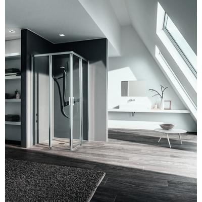 Kermi Eck-Halbteil links Liga C2L 1030x2000, silber mattglanz, ESG klar, LIC2L103201AK LIC2L103201AK Image