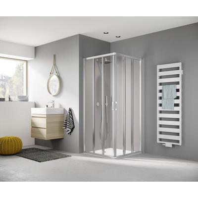 Kermi Eck-Halbt. re Liga E3R 1200x2000 BV: 1175-1200, silber mattglanz ESG klar LIE3R120201AK Image