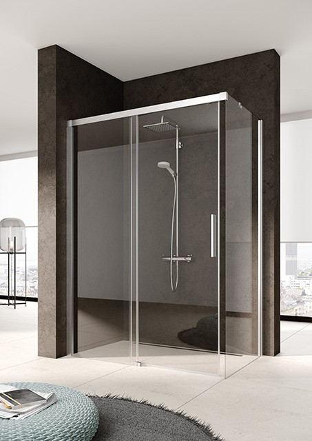 Kermi Seitenwand Nica TWL 1200x1850, silber hochglanz, ESG klar, NITWL12018VAK NITWL12018VAK Image