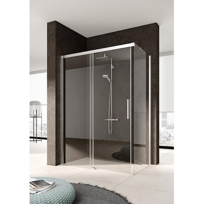 Kermi Seitenwand Nica TWR 1100x2000, silber hochglanz, ESG klar mit KermiClean, NITWR11020VPK NITWR11020VPK Image