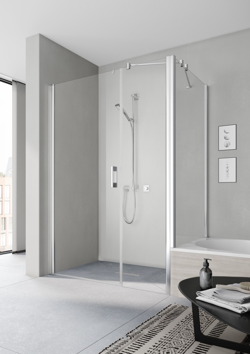 Kermi Pendeltür PEGA 1OL 1100x1850 BV: 1050-1100 SIHG ESG Opaco Clean, PE1OL11018VYK PE1OL11018VYK Image