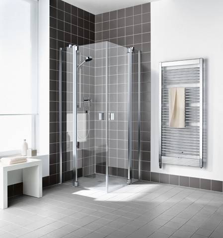 Kermi Eck-Halbteil rechts Raya EPR 0800x1850, silber mattglanz, ESG Opaco, RAEPR080181UK RAEPR080181UK Image