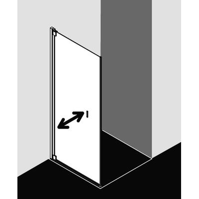 Kermi Seitenwand Raya TBL 1000x2000, silber mattglanz, ESG klar mit KermiClean, RATBL100201PK RATBL100201PK Image